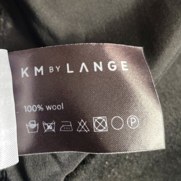 KM by Lange Cocoon Wool Coat Black Size Large NEW NWT - Picture 13 of 16